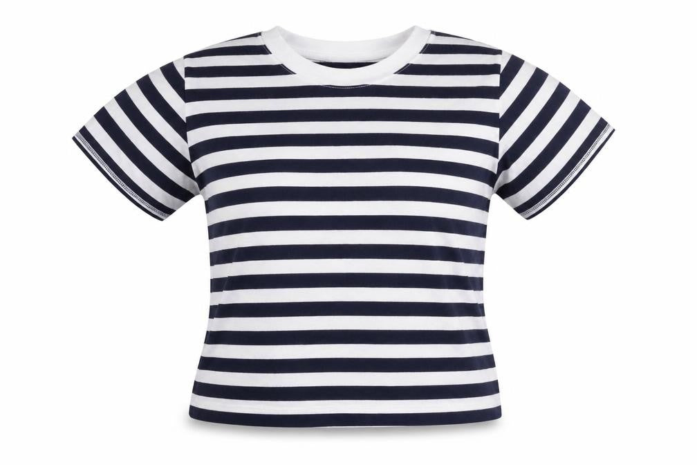 Gap Womens Kids Blue White Striped Organic Cotton T-Shirt Size 8