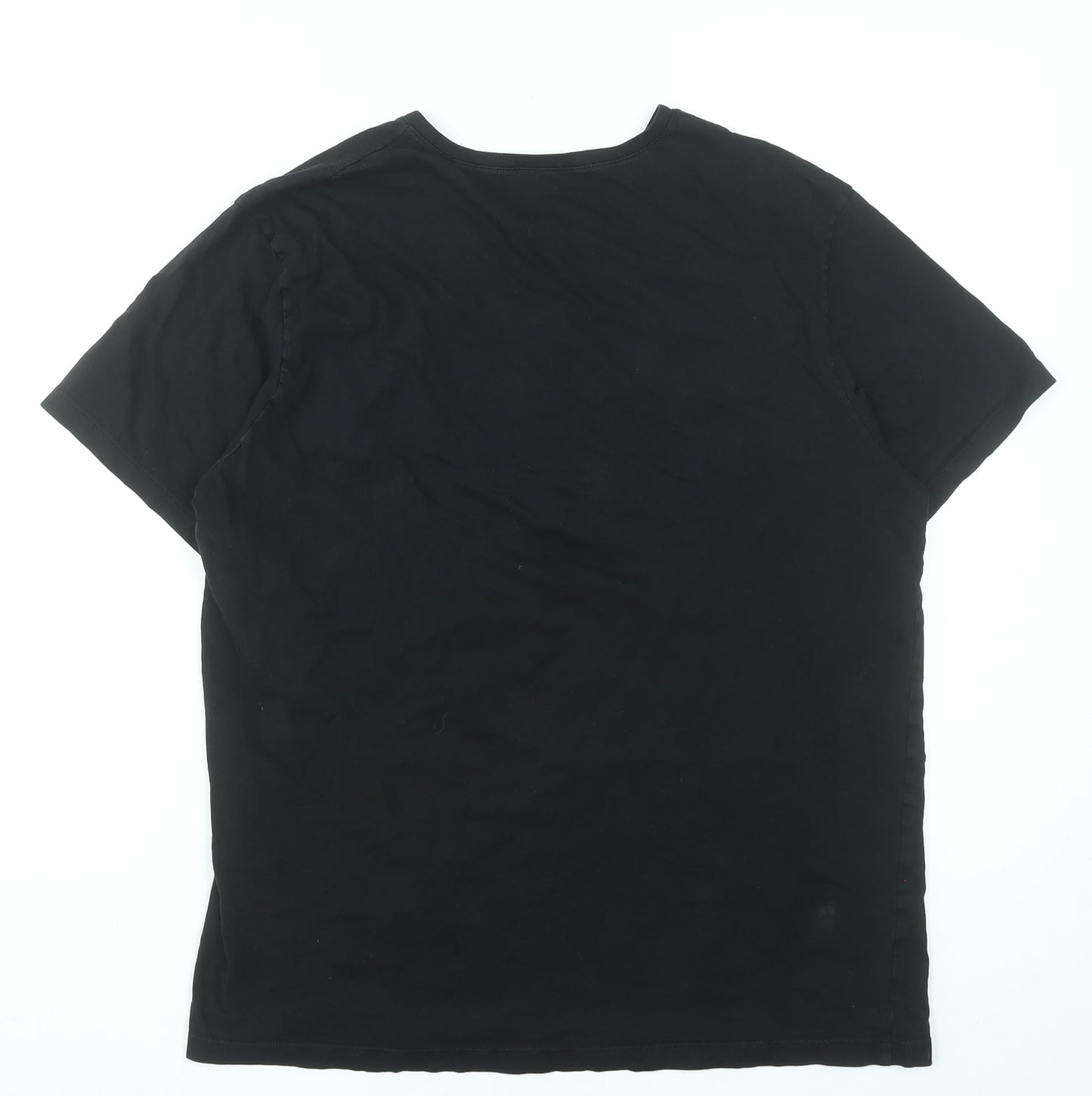 BOSS Men's Black V-Neck Cotton T-Shirt Size L Regular Fit