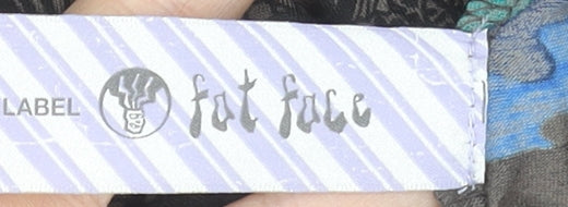 Fat Face Womens Multicoloured Size 14 Wrap Dress Long Sleeve V-Neck