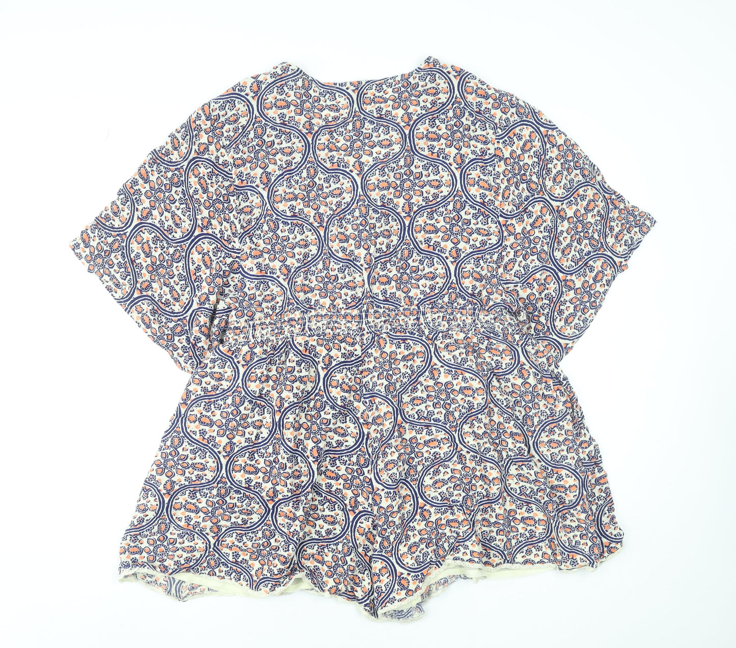 Superdry Women's Multicoloured Paisley Viscose Playsuit Size 16