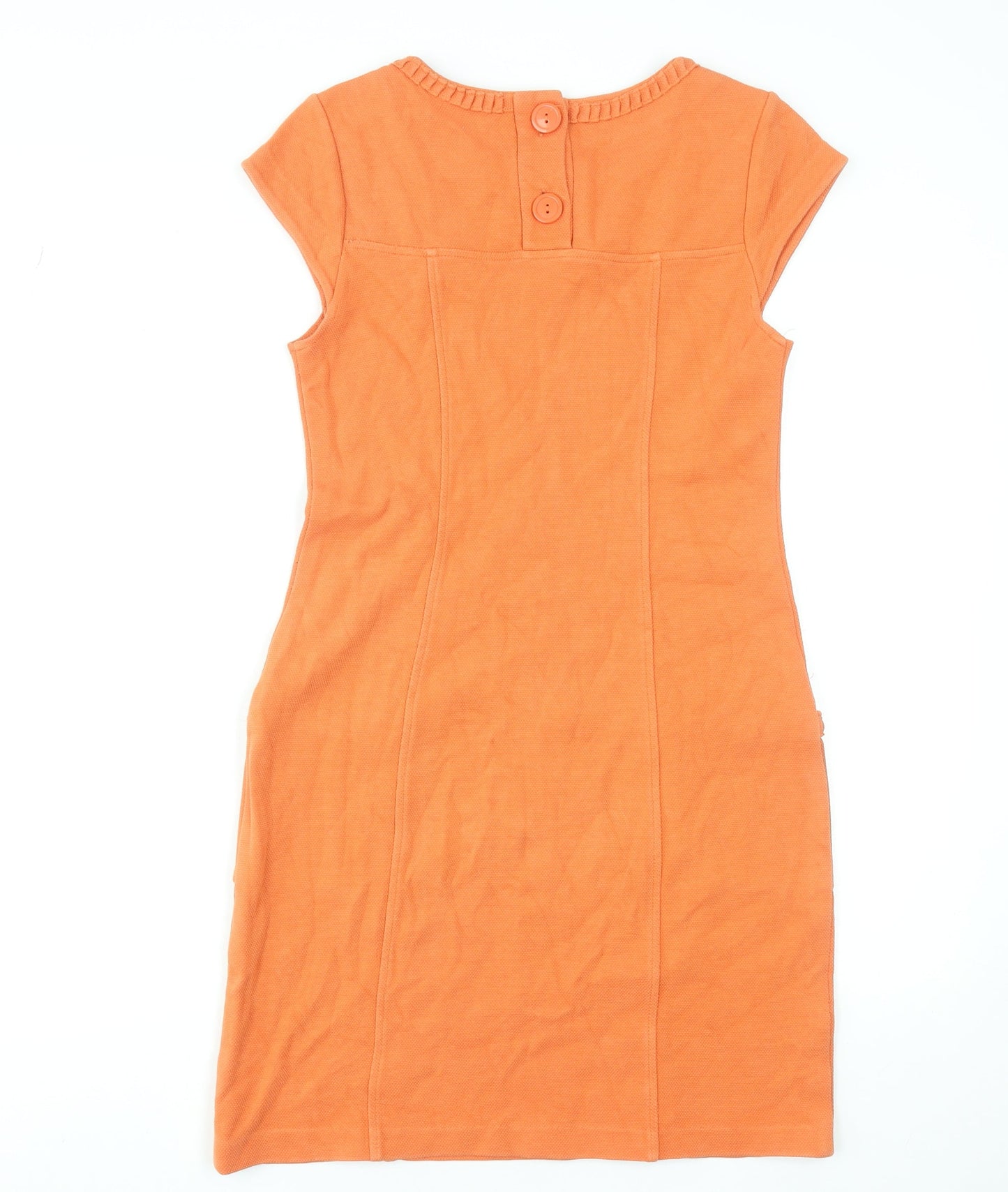 Boden Women’s Orange Cotton Stretch Shift Dress Size 10