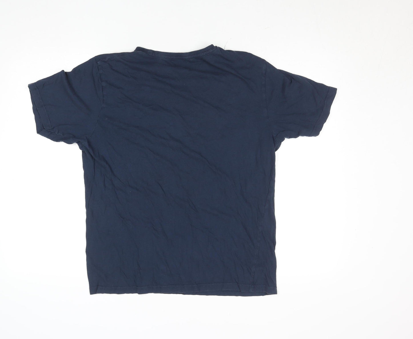 Farah Men’s Blue Cotton Crew Neck Lounge T-Shirt XL