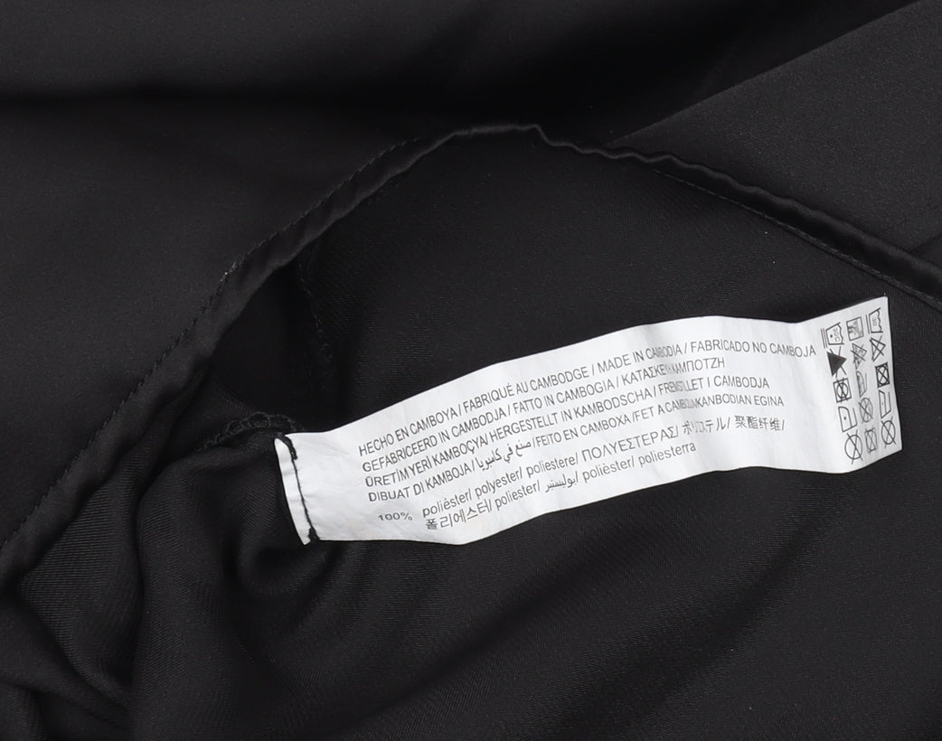 Stradivarius Women's Black XS Satin Button-Up Shirt