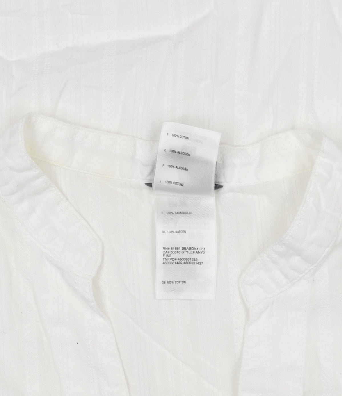 The North Face Women's White Cotton Embroidered Tunic Blouse M