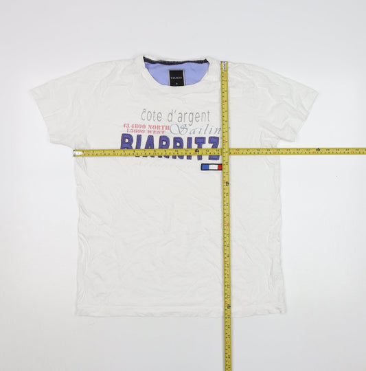 Galileo Men's White Sailing Graphic T-Shirt Size S