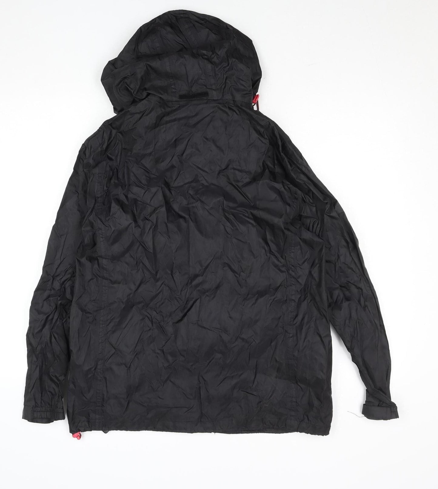 Jack In A Pack Womens Black Size 12 Waterproof Hooded Rain Jacket