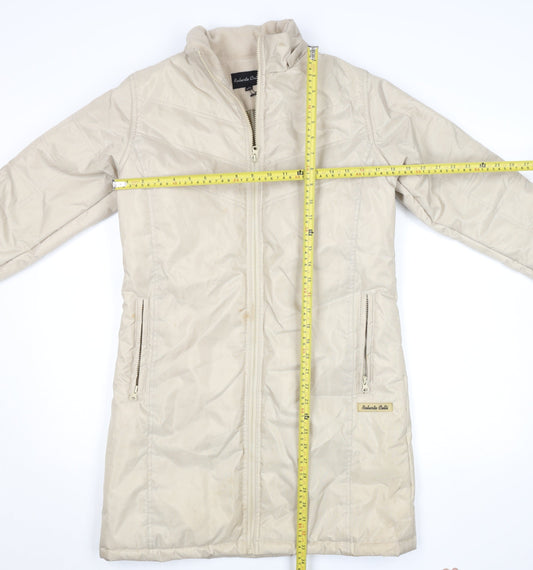 Roberto Celli Women's Beige Size 10 Long Puffer Coat
