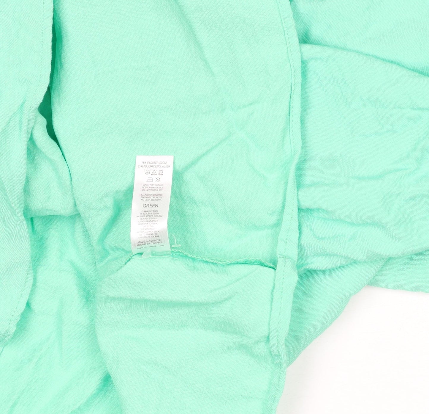 Gallery Women’s Green Button-Up 3/4 Sleeve Viscose Shirt UK 10