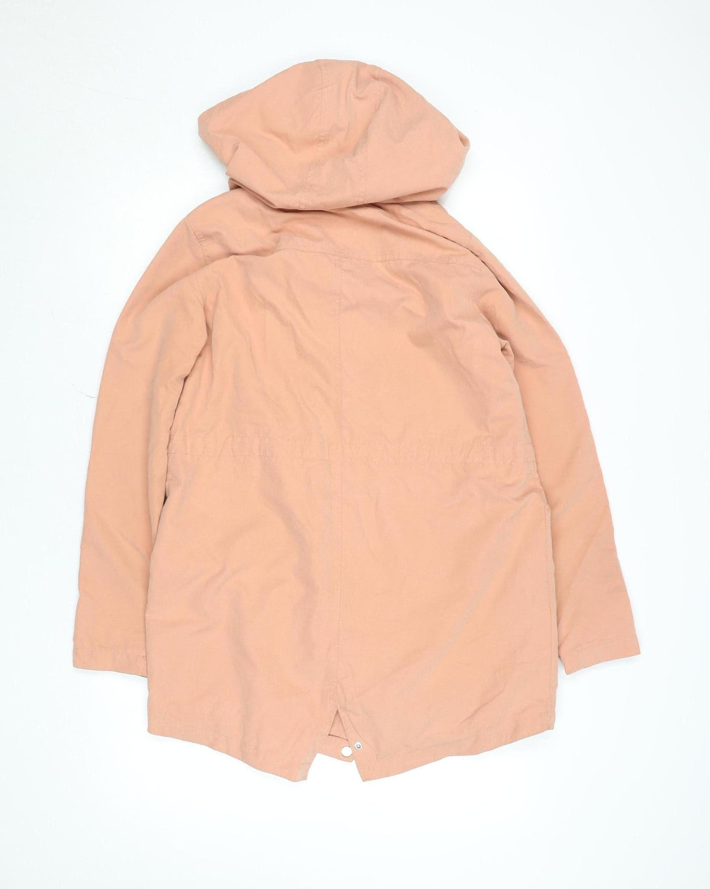 Vila Women’s Pink Hooded Parka Coat XS Long Sleeve Drawstring