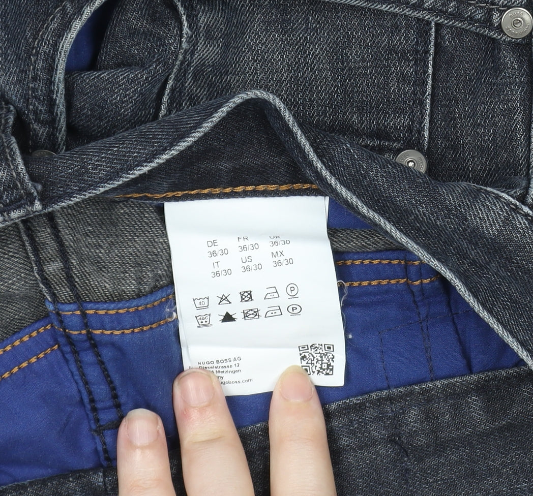 Hugo Boss Men's Blue Straight Leg Jeans 36/30 Regular Fit