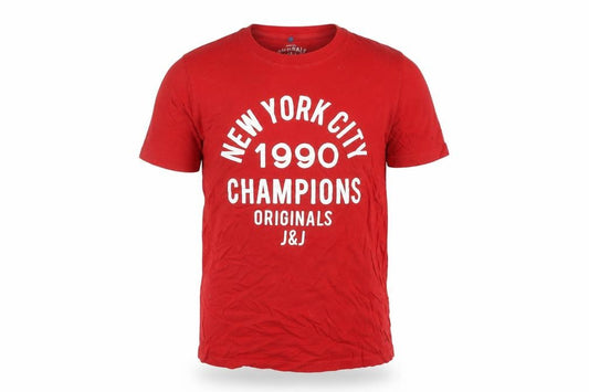 Mens UK Size XL JACK & JONES Red  Cotton Blend T-Shirt