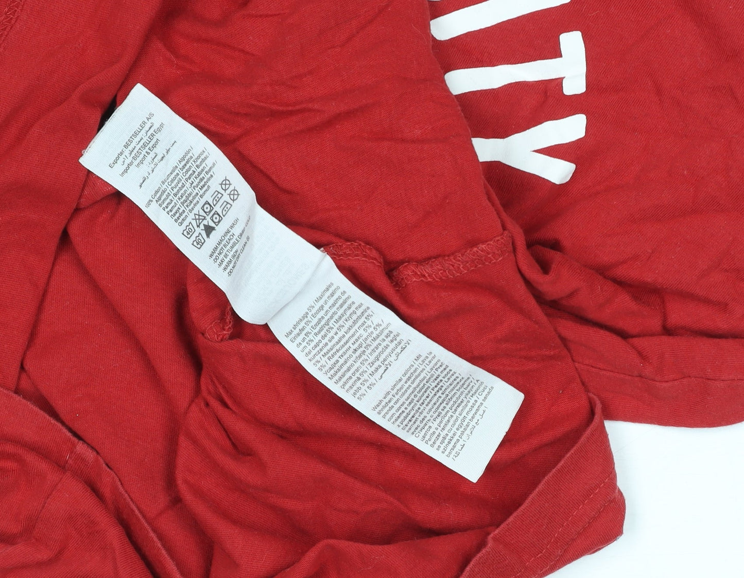 Jack & Jones Mens Red XL Graphic Print Crew Neck T-Shirt