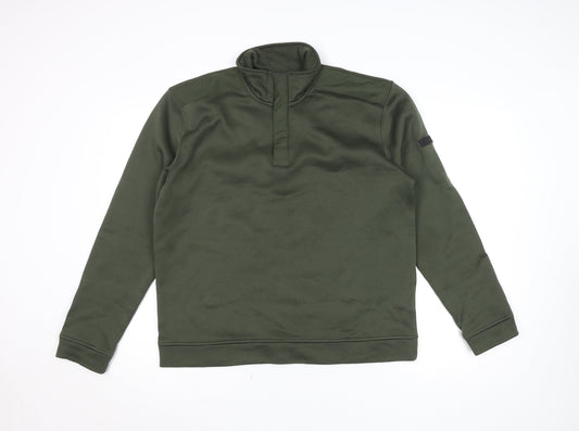 Regatta Great Outdoors Men's Green M 1/4 Zip Fleece Sweatshirt