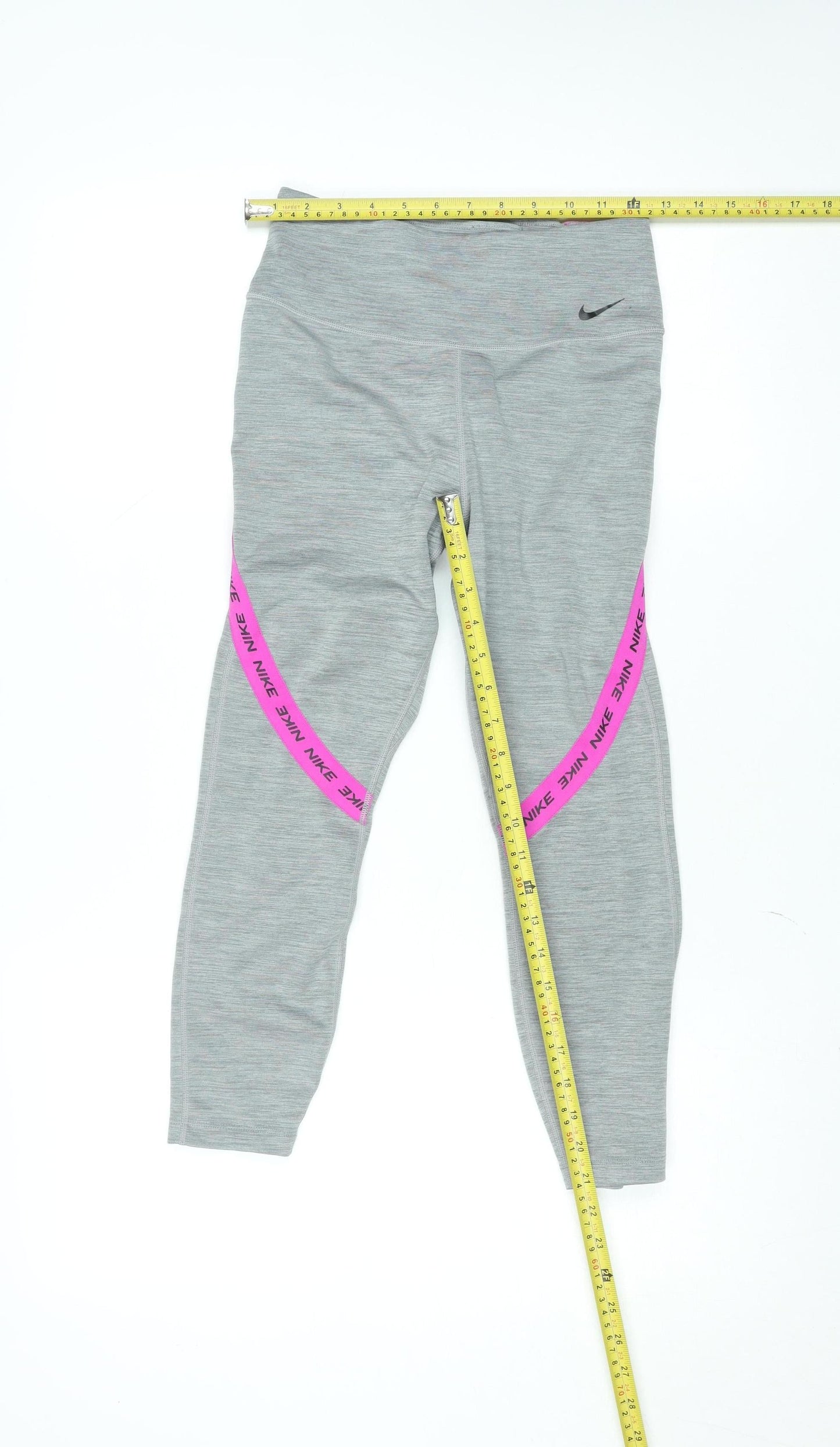 Nike Women's Grey Dri-FIT Leggings Small Slim Fit Sportswear