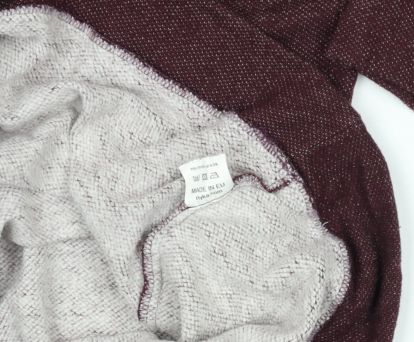 Riyka Womens Burgundy Puff Sleeve Pullover Sweatshirt XL