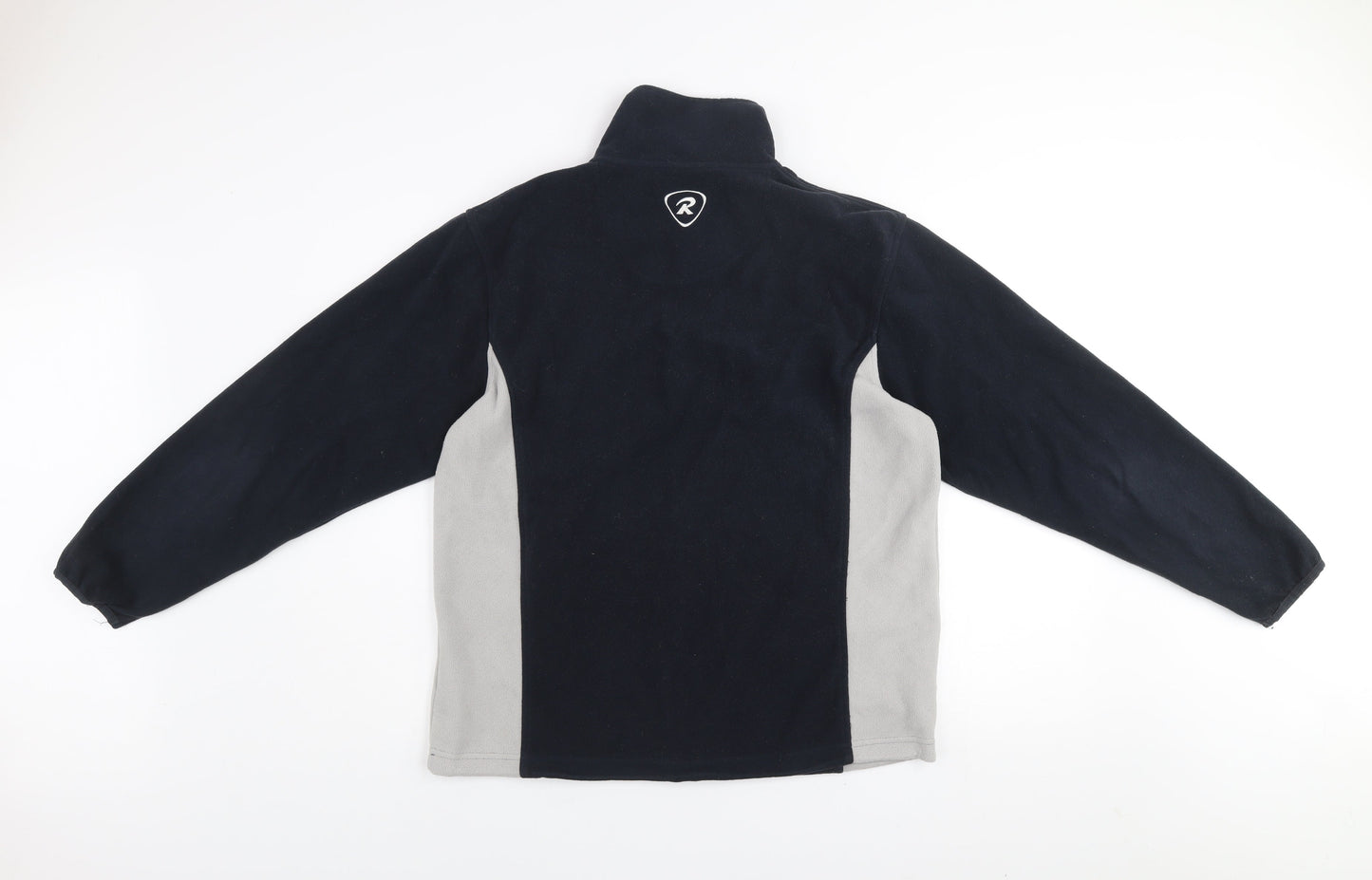 Rugby Tech Men's Black Fleece 1/4 Zip Pullover Sweatshirt S