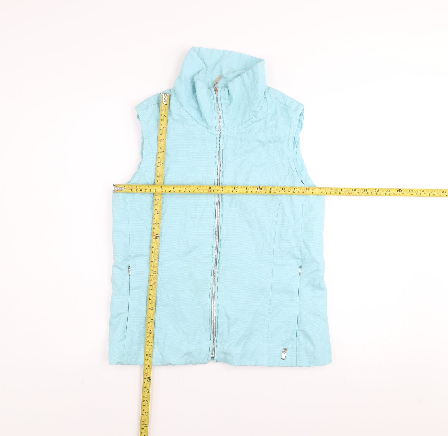 Augusta Womens Blue Size 12 Zip Front Sleeveless Waistcoat