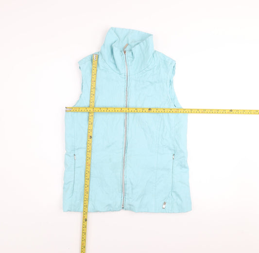 Augusta Womens Blue Size 12 Zip Front Sleeveless Waistcoat