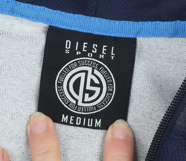 Diesel Men’s Blue Hooded Full Zip Sport Jacket Size M