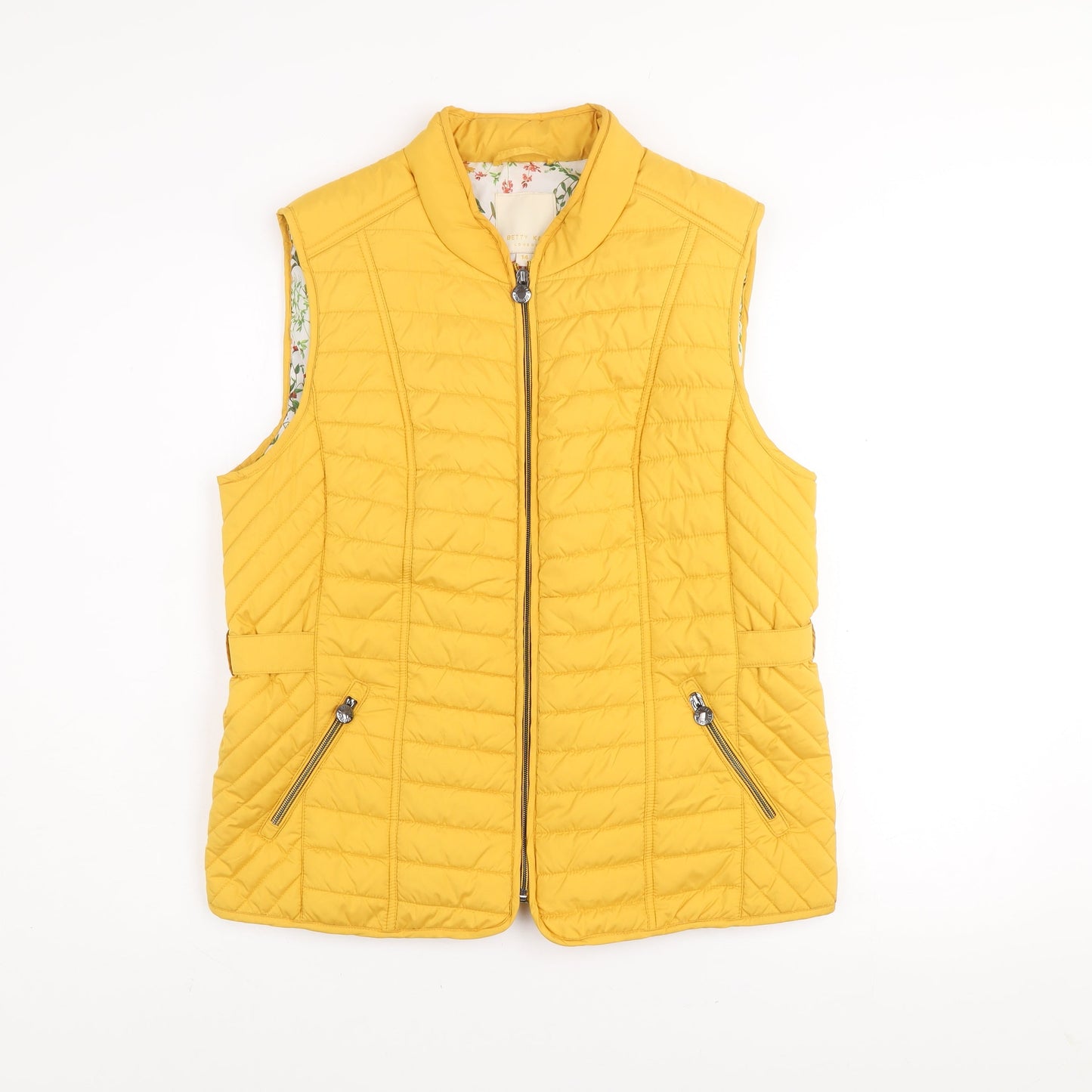 Betty Kay London Women’s Yellow Quilted Waistcoat Size 14
