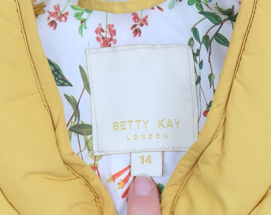 Betty Kay London Women’s Yellow Quilted Waistcoat Size 14