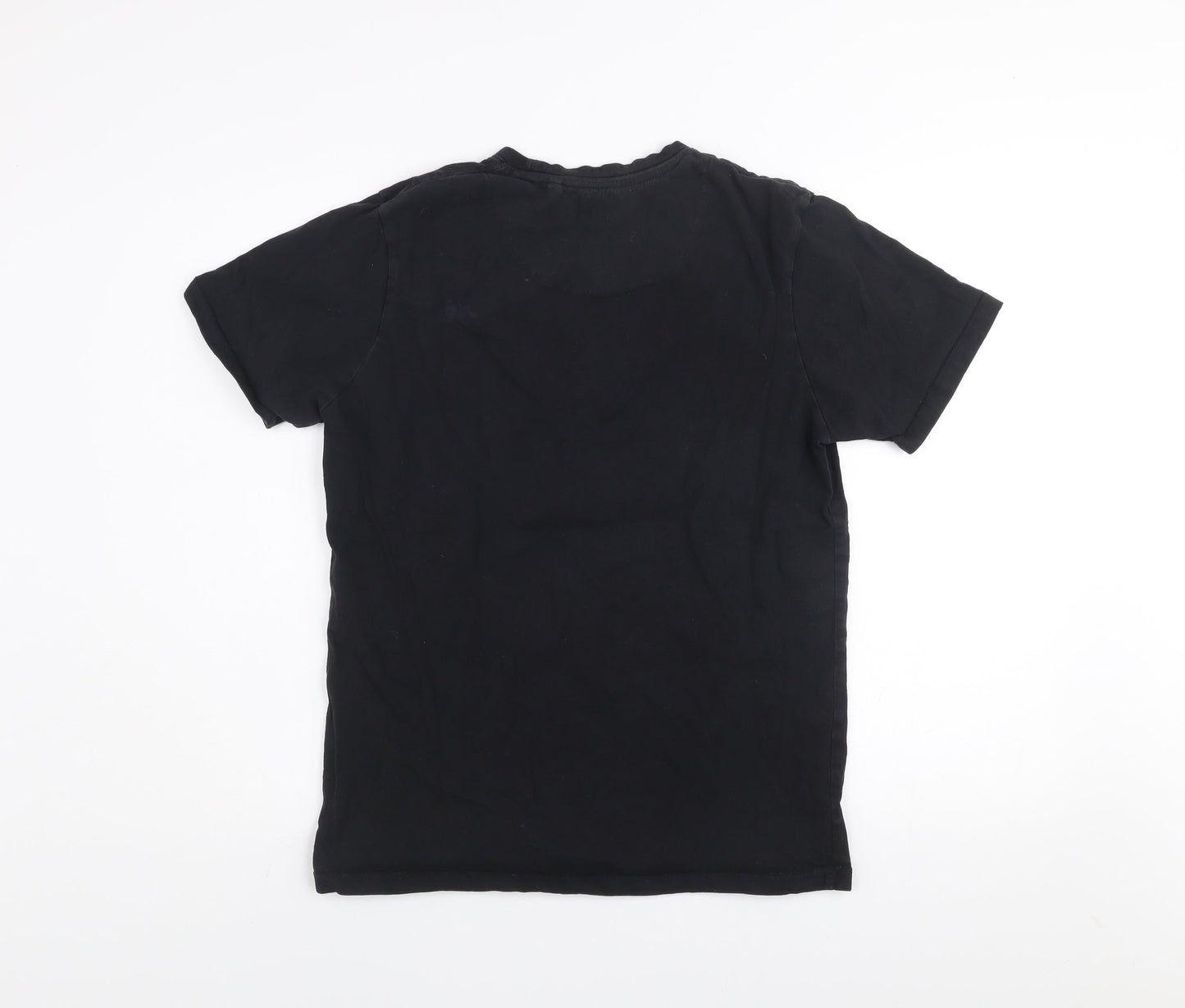 Diesel Men's Black Cotton Logo Short Sleeve Crew Neck T-Shirt M