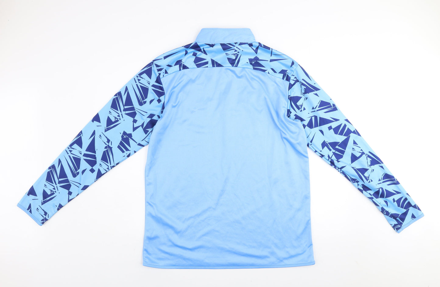 Mens UK L Regular Umbro Blue 1/4 Zip Sweatshirt
