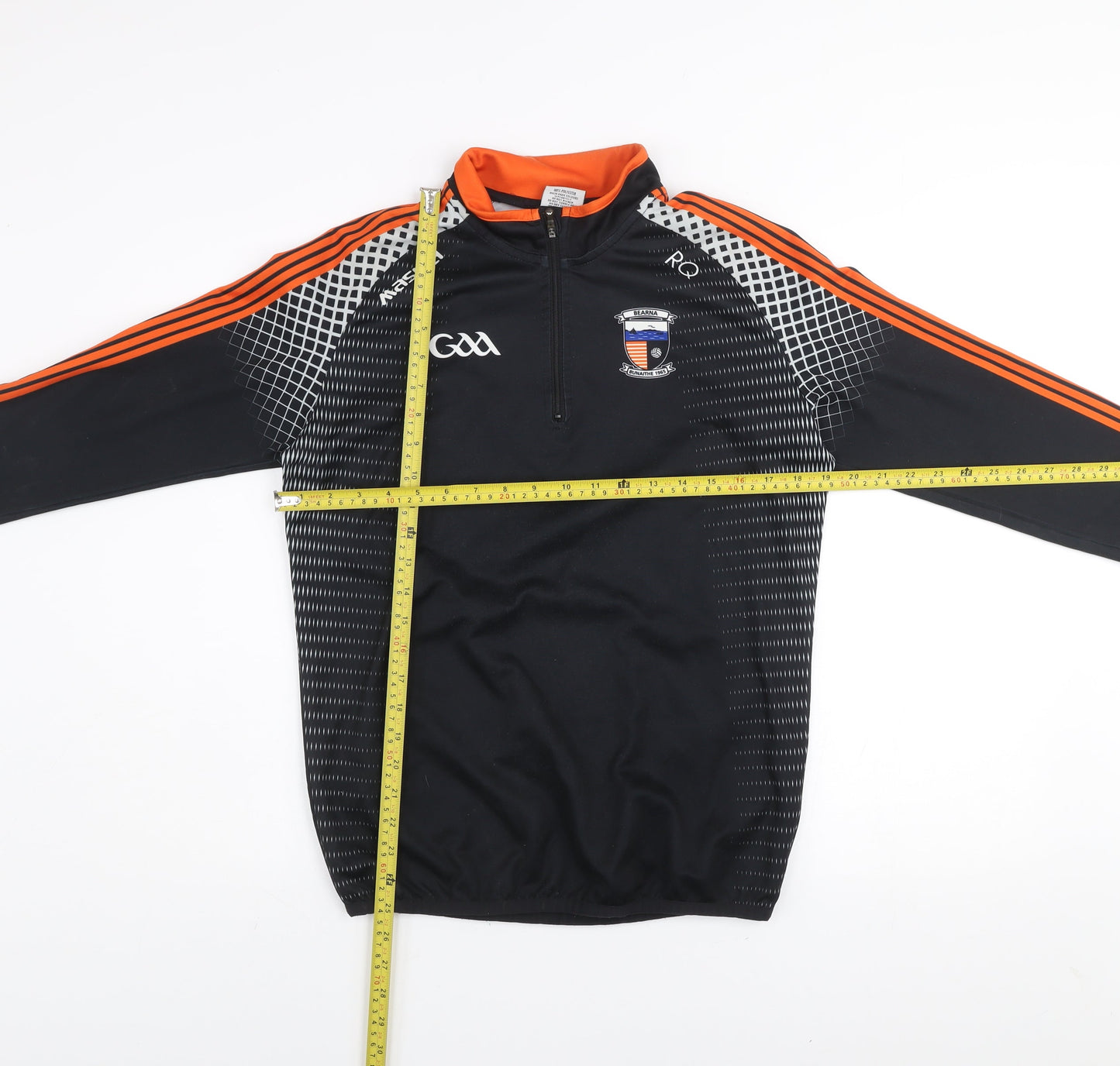Masita Boys Black 13-14 Years 1/4 Zip Sports Sweatshirt