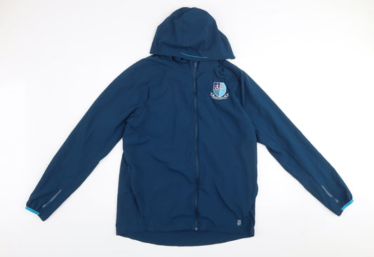 Umbro Men's Blue Hooded Windbreaker Jacket L