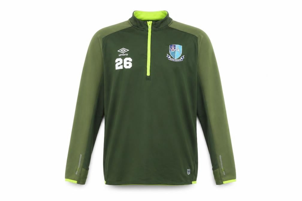 Mens UK L Athletic Umbro Green Pullover Sweatshirt