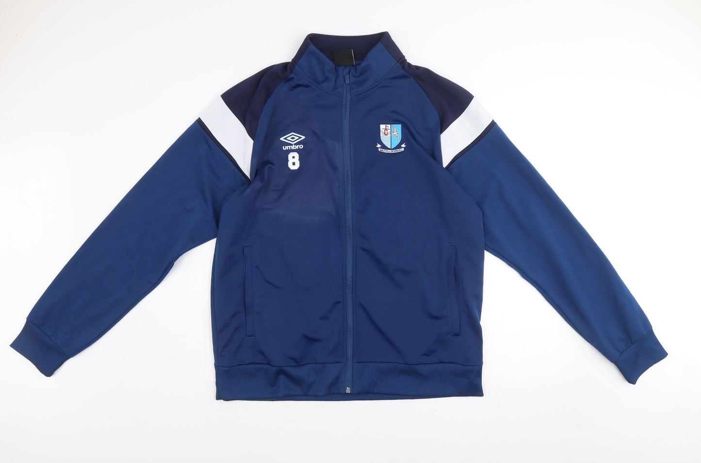 Umbro Men's Blue XL Track Jacket Full Zip Polyester Football Training Top