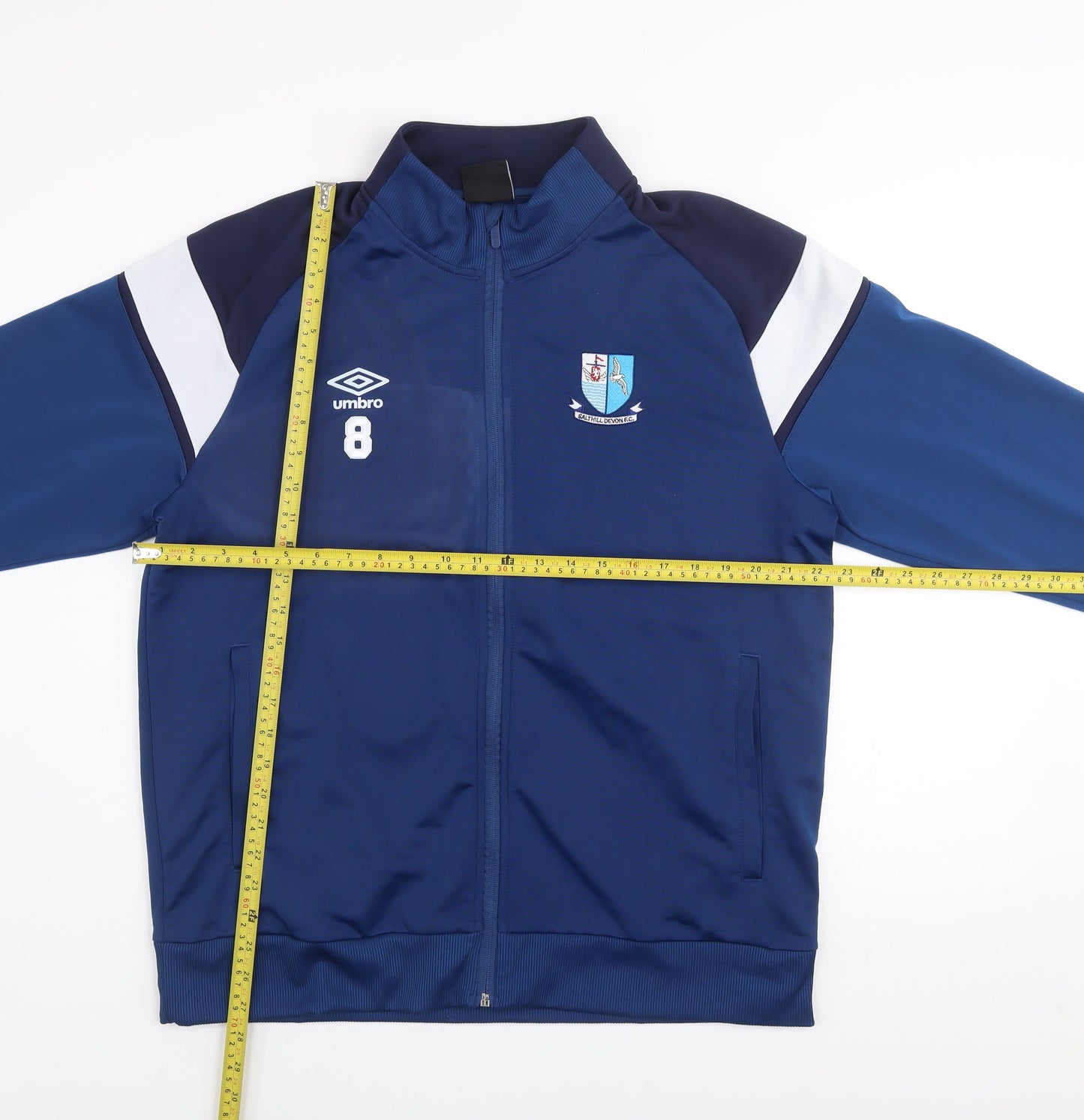 Umbro Men's Blue XL Track Jacket Full Zip Polyester Football Training Top