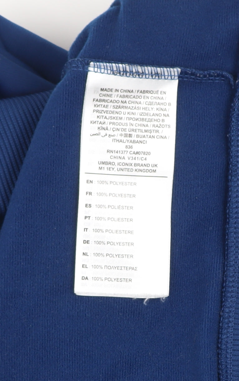 Umbro Men's Blue XL Track Jacket Full Zip Polyester Football Training Top