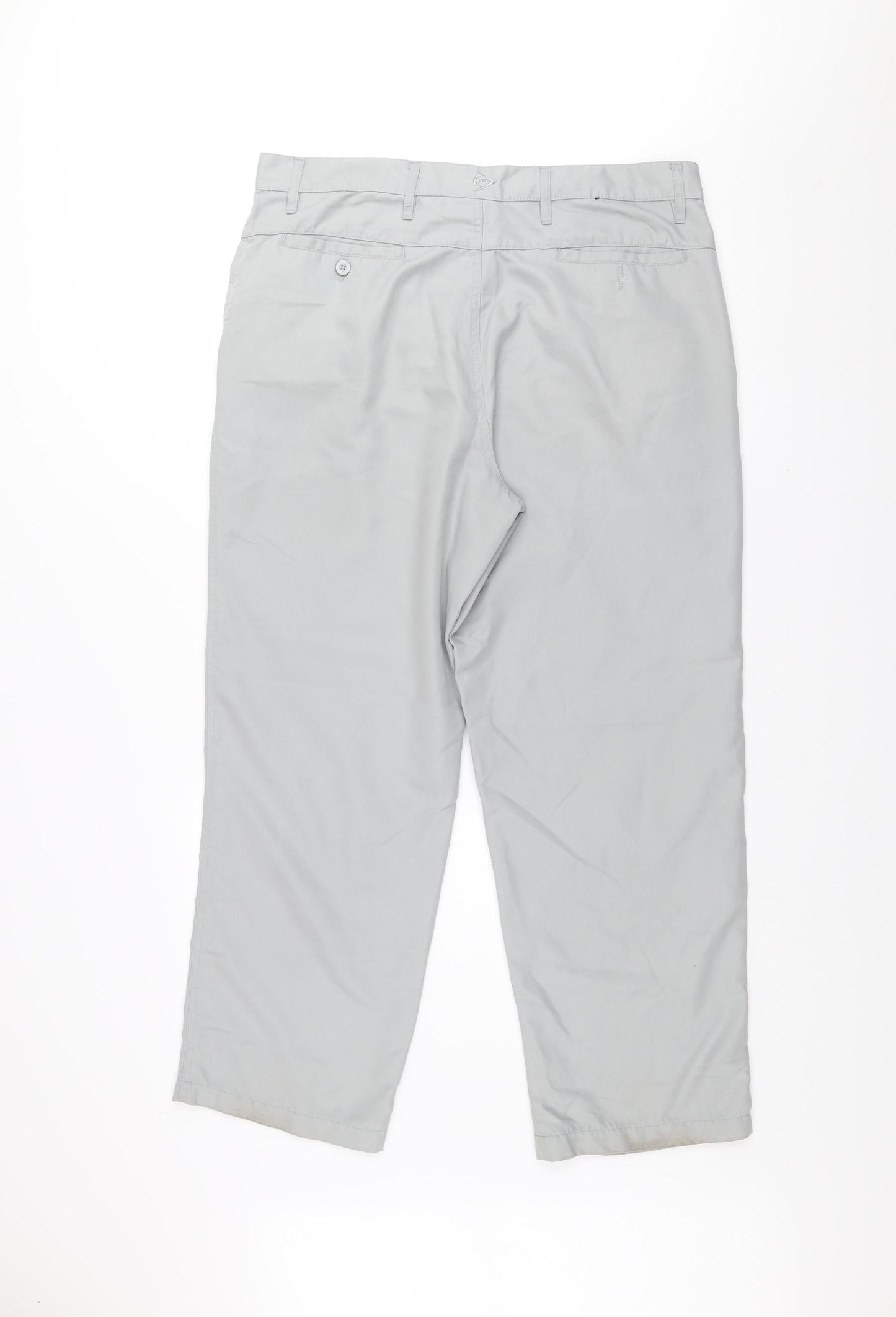 Dunlop Men’s Grey Chino Trousers Size S 36W Regular Fit Casual