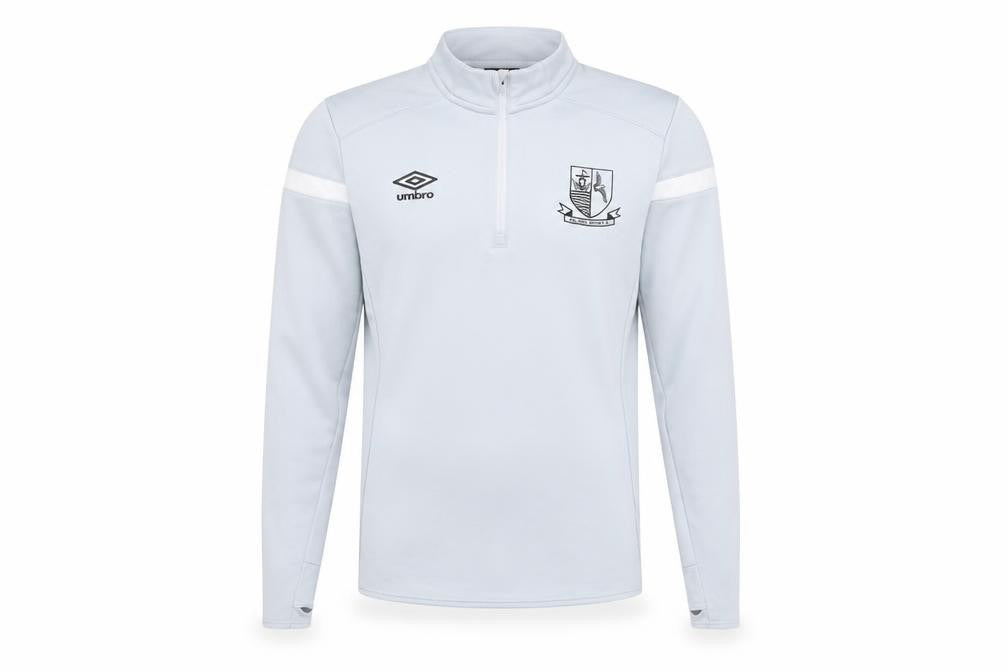 Mens UK M Athletic Umbro Blue 1/4 Zip Sweatshirt
