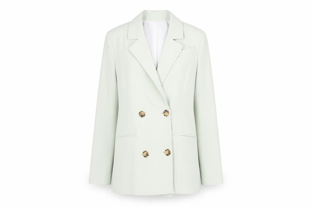 River Island Women’s Green Blazer Size 6 Double Breasted Jacket