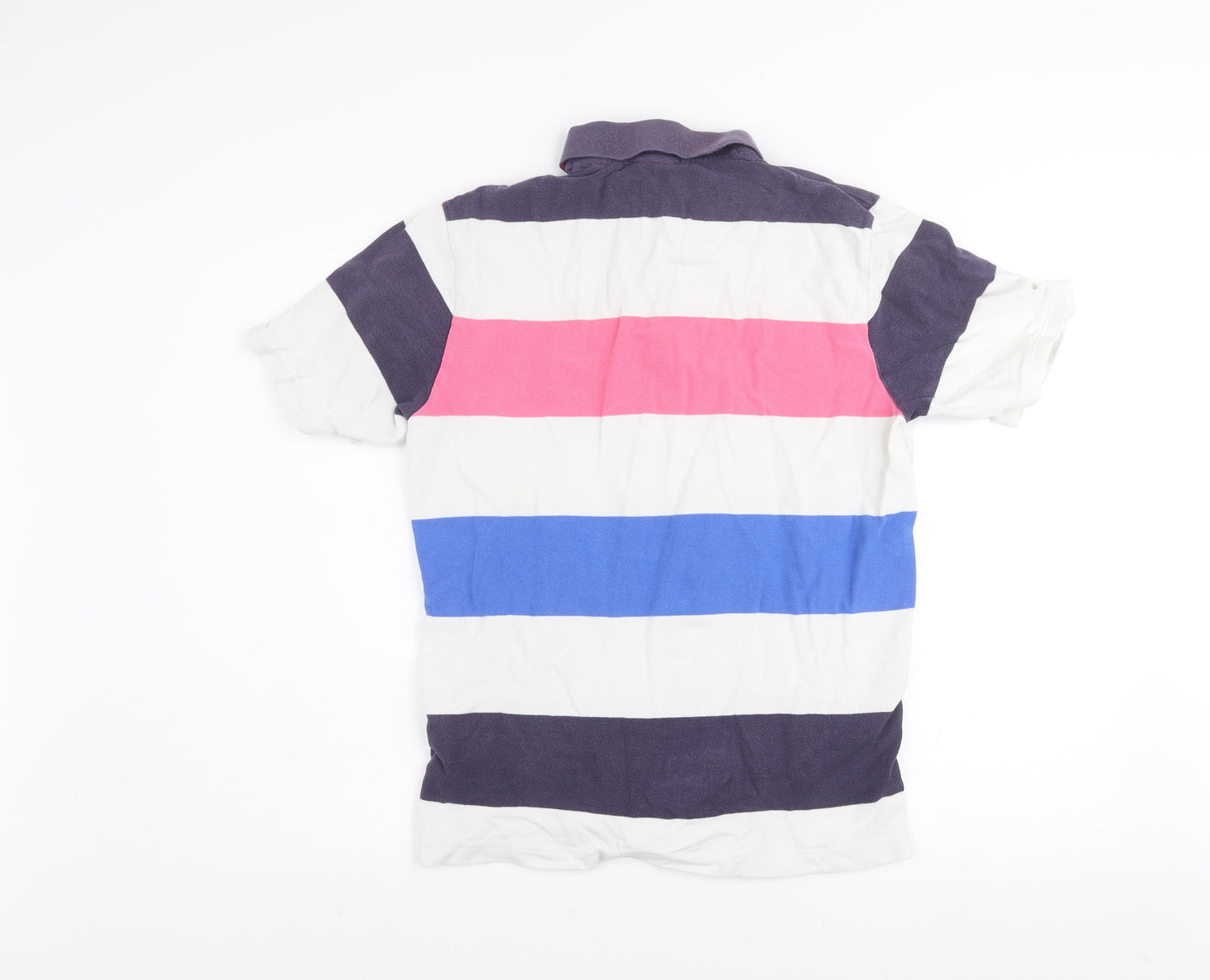 GANT Men's Multicoloured Striped Cotton Polo Shirt Size M