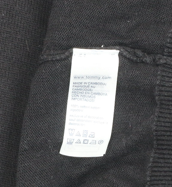 Tommy Hilfiger Men’s Black XL Cotton Crew Neck Pullover Jumper
