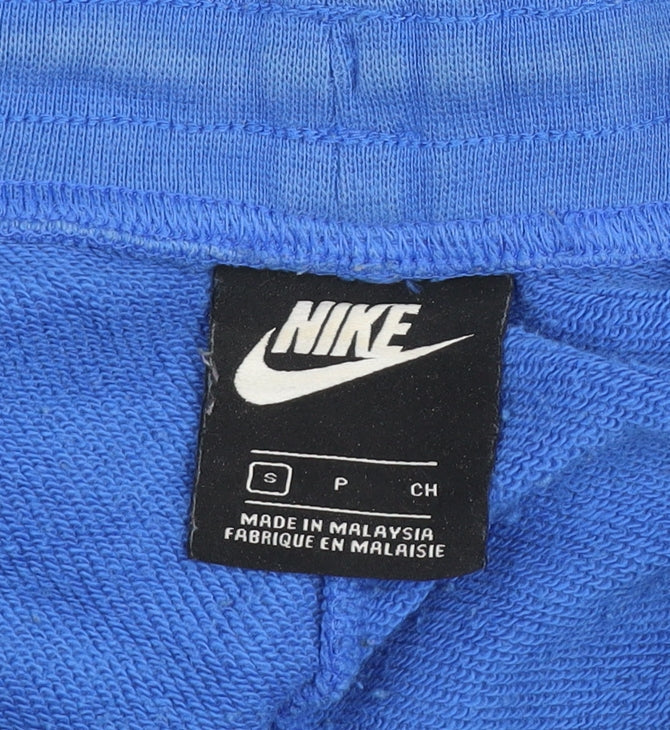 Nike Men's Blue Jogger Sweatpants S Regular Fit Cotton Blend