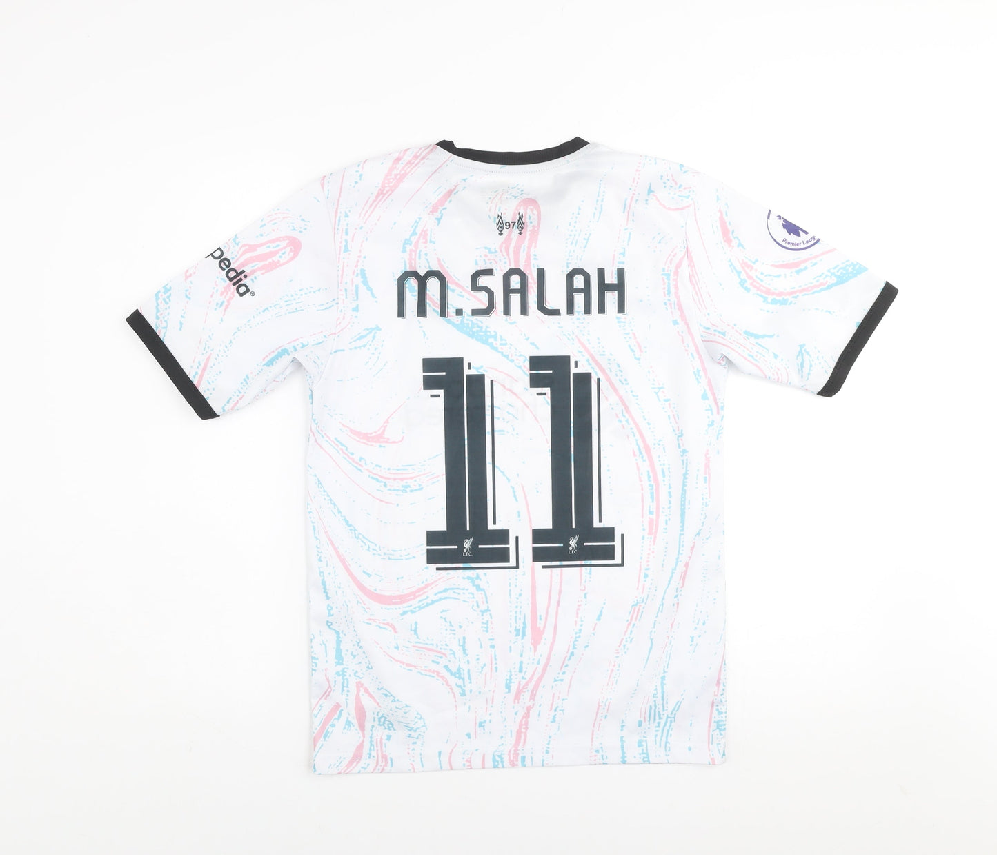 Nike Boys White Liverpool FC Football Jersey T-Shirt Size 176 Dri-FIT