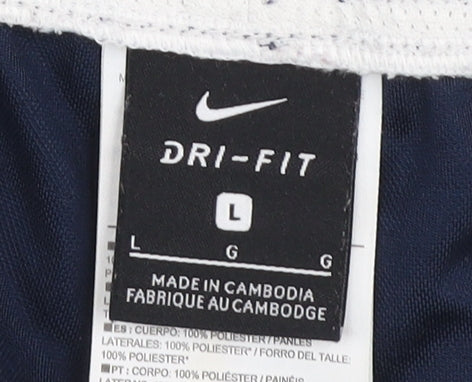 Nike Men's Blue Dri-FIT Athletic Shorts Size L Polyester Breathable