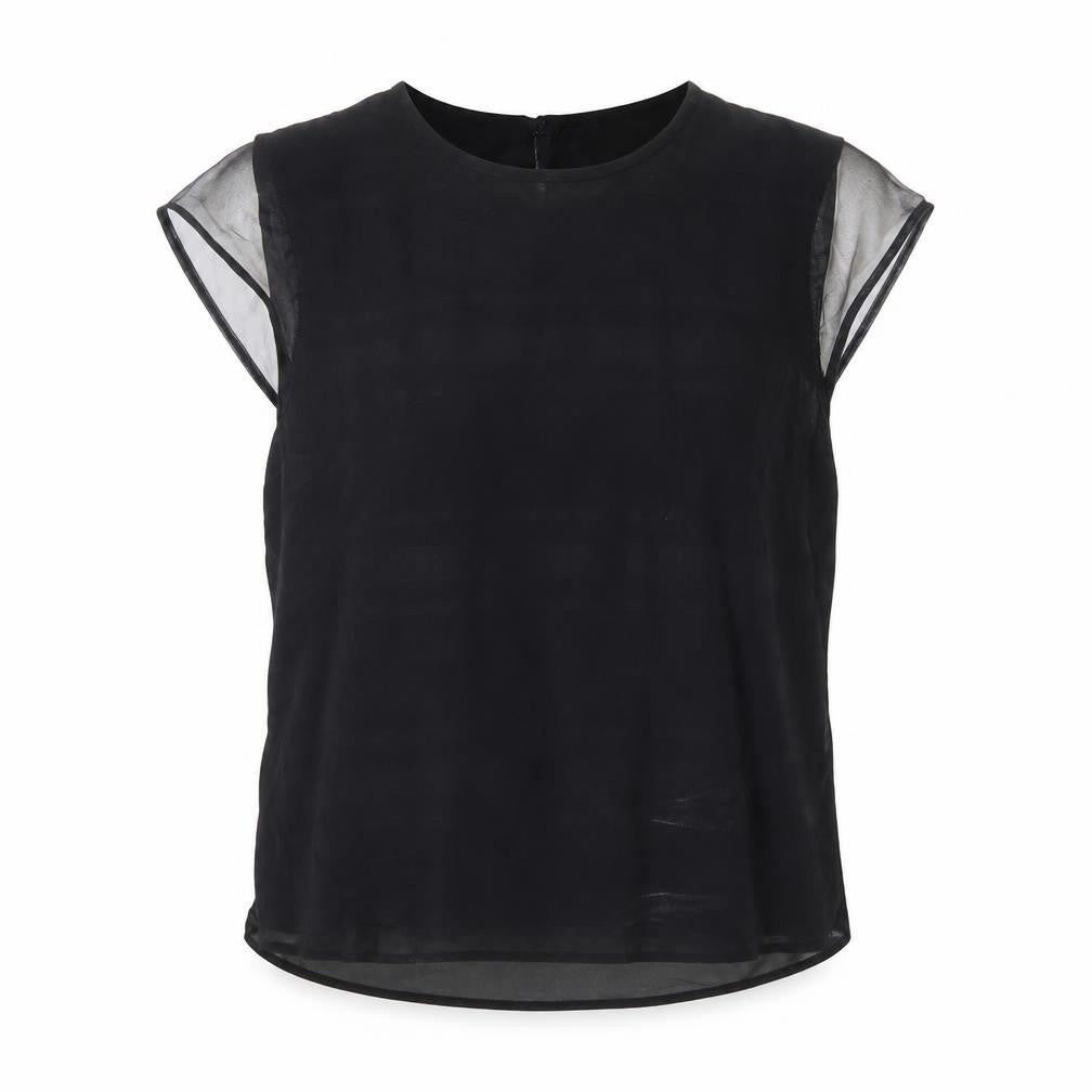 Coast Women's Black Sleeveless Crew Neck Viscose Blouse UK 10