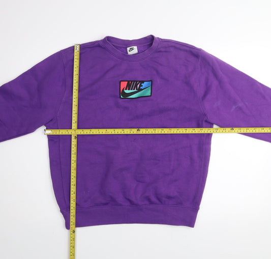 Nike Men's Purple Crew Neck Logo Sweatshirt Size S