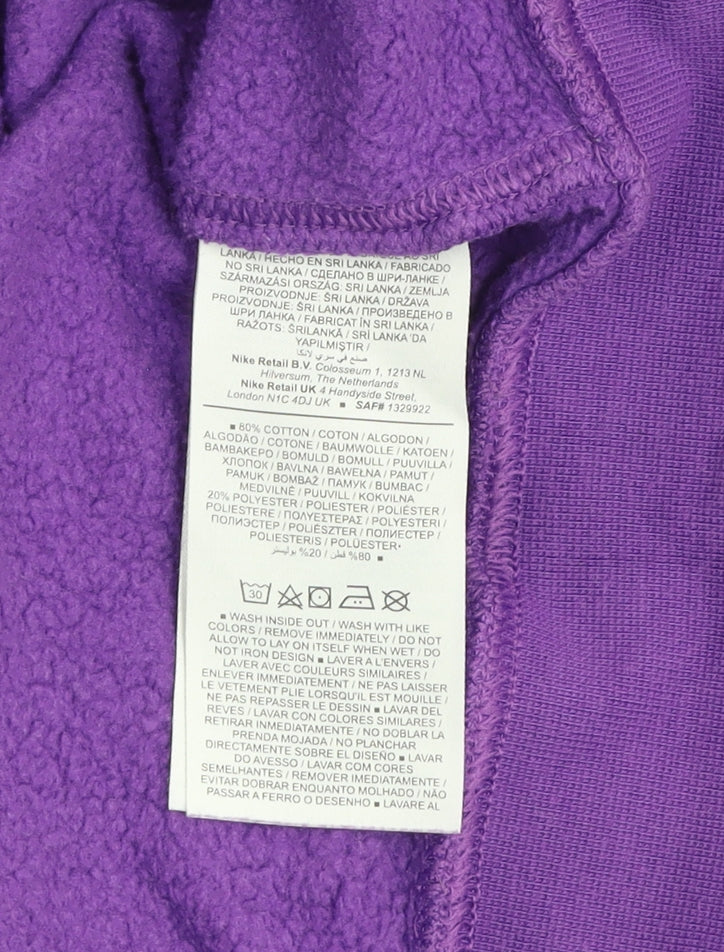 Nike Men's Purple Crew Neck Logo Sweatshirt Size S