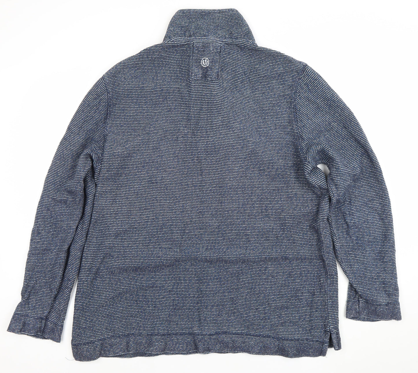 FatFace Men's Blue 2XL Striped 1/2 Zip Sweatshirt Regular Fit