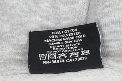 Stussy Mens Grey Pullover Hoodie Size M Logo Streetwear Fleece