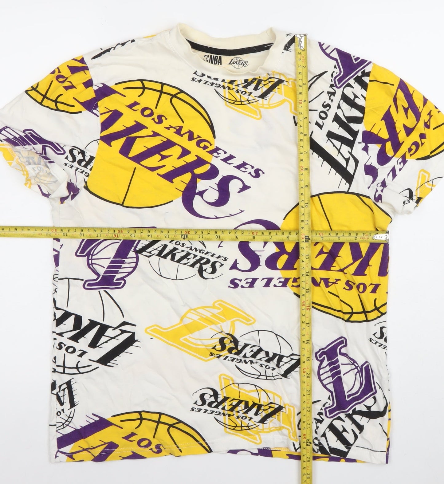 NBA Los Angeles Lakers Men's Multicoloured Cotton Graphic T-Shirt M