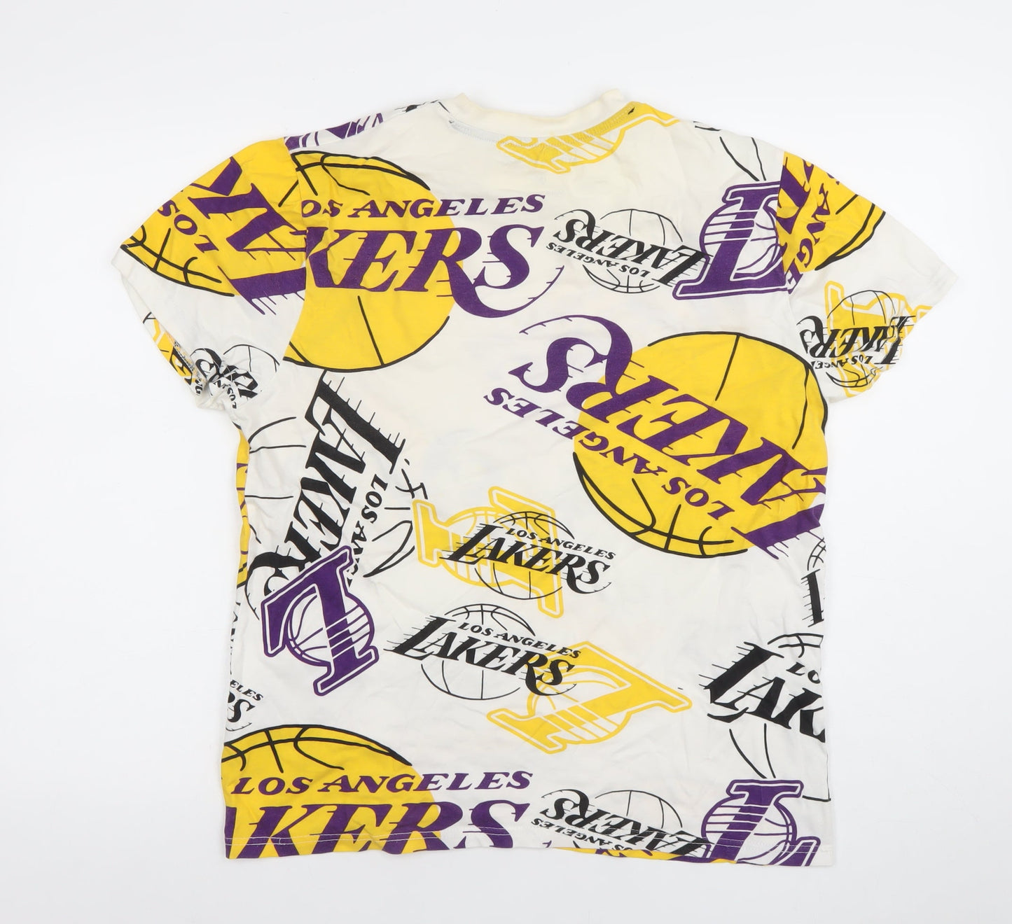 NBA Los Angeles Lakers Men's Multicoloured Cotton Graphic T-Shirt M