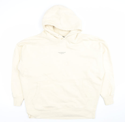 Good For Nothing Women Ivory XL Pullover Hoodie Fleece Sweatshirt