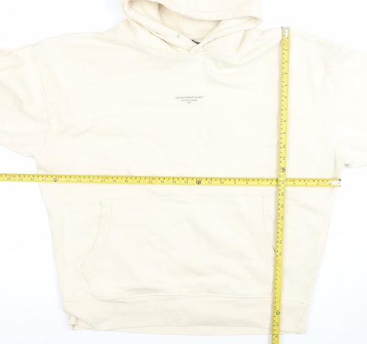 Good For Nothing Women Ivory XL Pullover Hoodie Fleece Sweatshirt